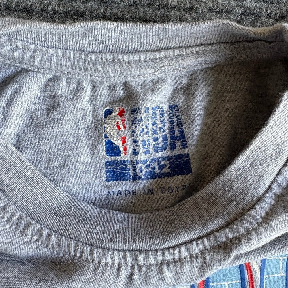 NBA Boys Graphic T-Shirt Heather Gray Short Sleeve Basketball Tee Size 10-12 M - Picture 3 of 6